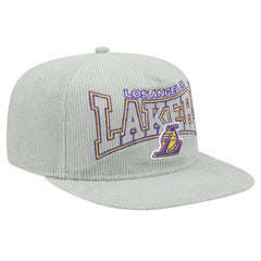 NBA Los Angeles Lakers Throwback Corduroy Golfer Snapback Hat