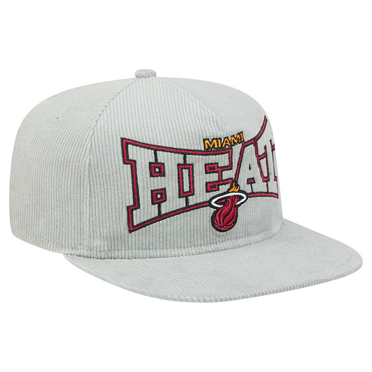 NBA Miami Heat Throwback Corduroy Golfer Snapback Hat