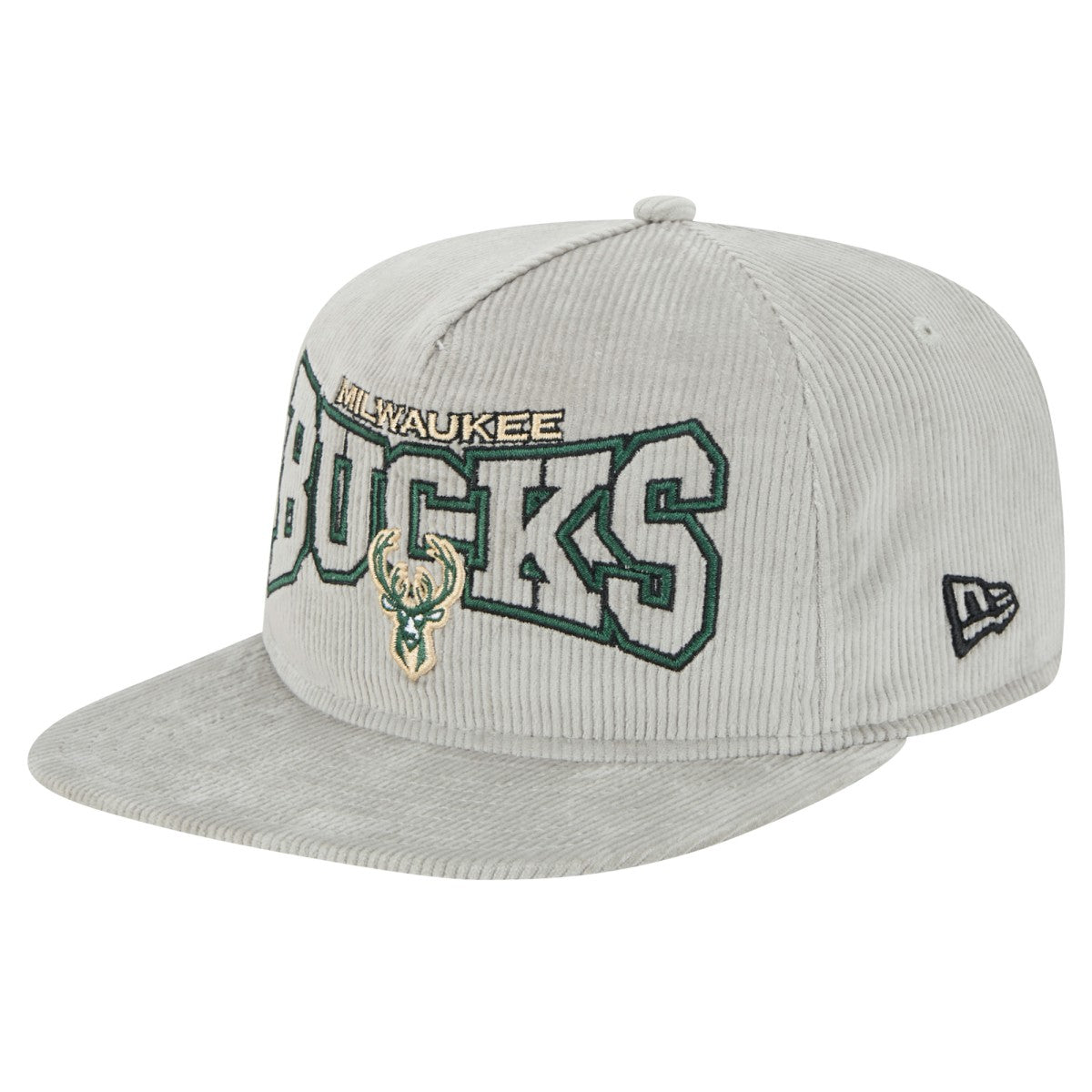 NBA Milwaukee Bucks Throwback Corduroy Golfer Snapback Hat