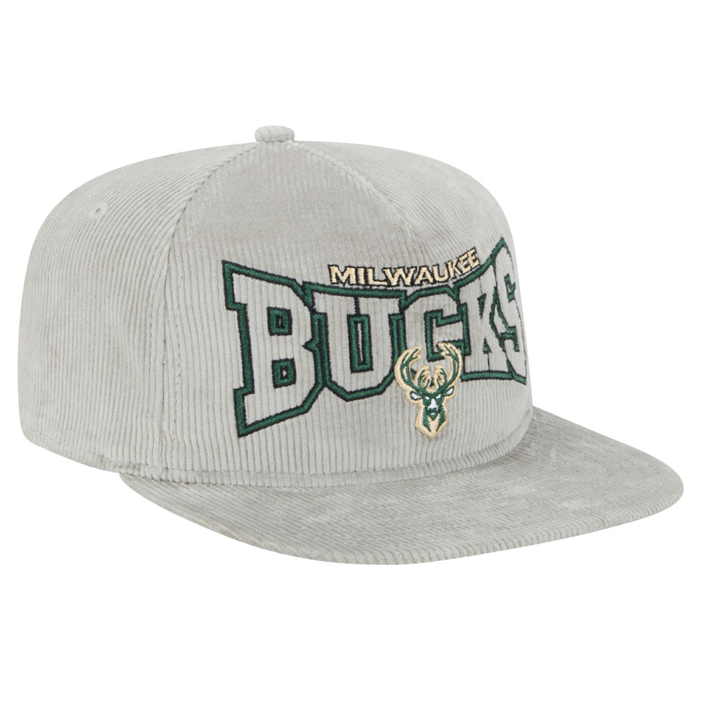 NBA Milwaukee Bucks Throwback Corduroy Golfer Snapback Hat