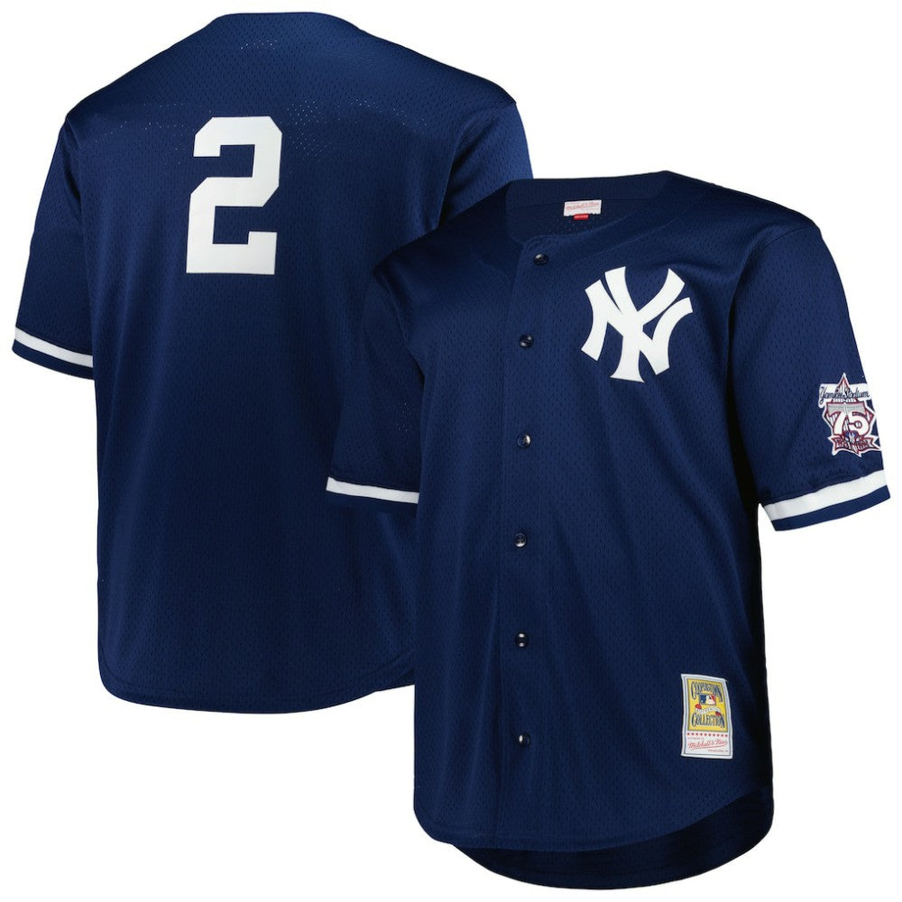 MLB Derek Jeter New York Yankees Mitchell & Ness Big & Tall Cooperstown Mesh Batting Practice Jersey