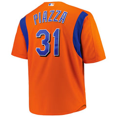 MLB Mike Piazza New York Mets Mitchell & Ness Big & Tall Cooperstown Mesh Batting Practice Jersey