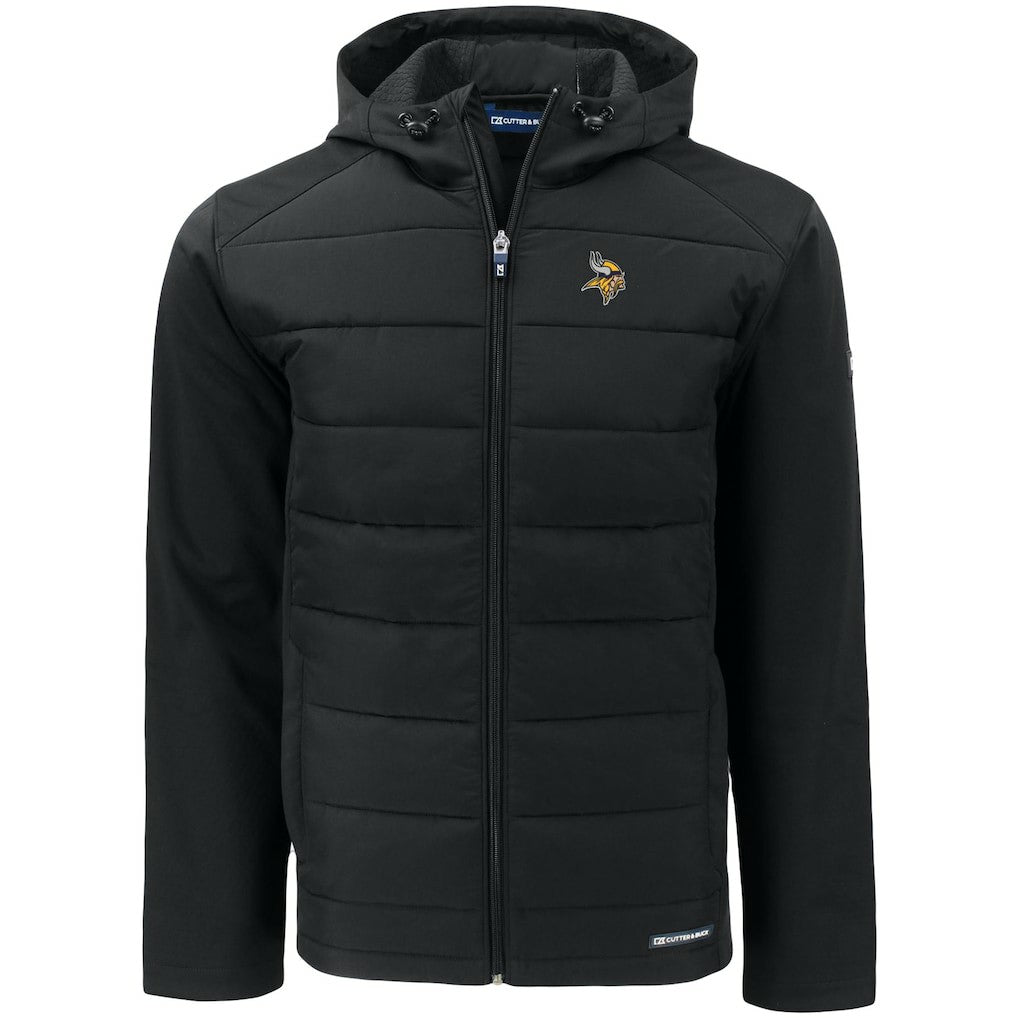 Cutter & Buck Big & Tall Evoke Hybrid Eco Softshell Recycled Full-Zip Hooded Jacket - Minnesota Vikings