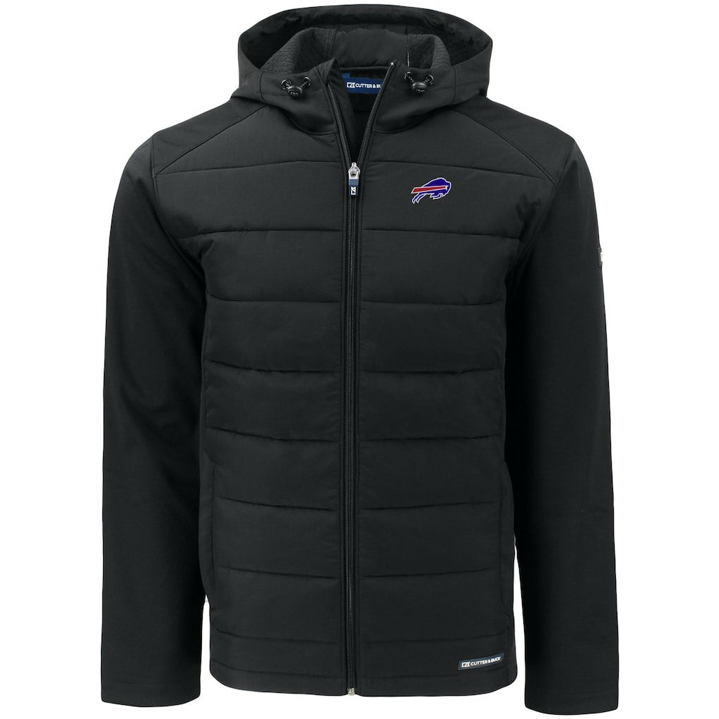 Cutter & Buck Big & Tall Evoke Hybrid Eco Softshell Recycled Full-Zip Hooded Jacket - Buffalo Bills