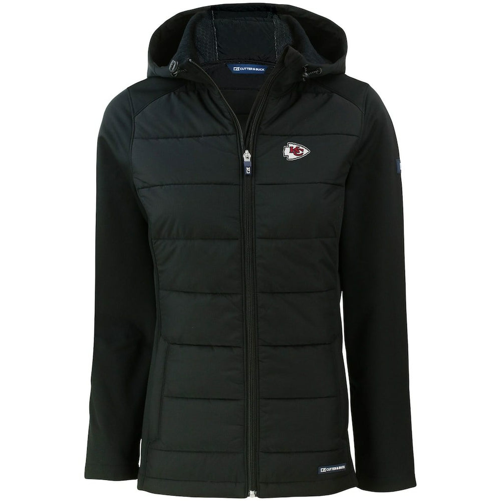 Cutter & Buck Women's Evoke PrimaLoft Hybrid Eco Softshell Recycled Full-Zip Hooded Jacket - Kansas City Chiefs