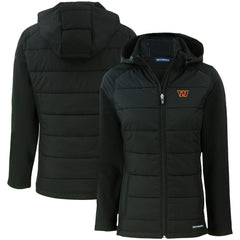 Cutter & Buck Women's Evoke PrimaLoft Hybrid Eco Softshell Recycled Full-Zip Hooded Jacket - Washington Commanders
