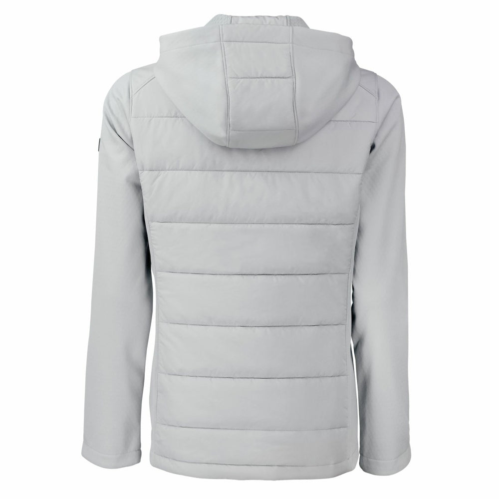 Cutter & Buck Women's Evoke PrimaLoft Hybrid Eco Softshell Recycled Full-Zip Hooded Jacket - Detroit Lions