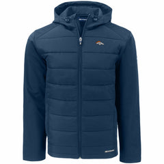 Cutter & Buck Evoke PrimaLoft Hybrid Eco Softshell Recycled Full-Zip Hooded Jacket - Denver Broncos