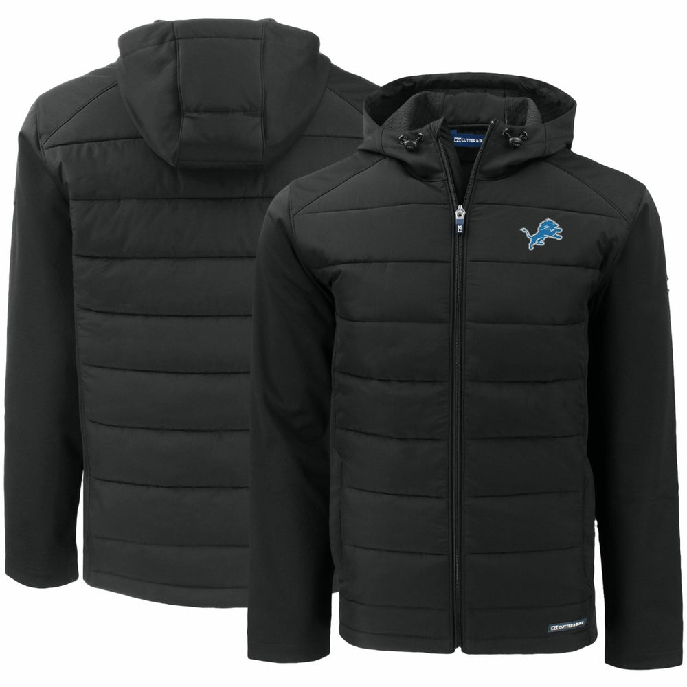Cutter & Buck Evoke PrimaLoft Hybrid Eco Softshell Recycled Full-Zip Hooded Jacket - Detroit Lions
