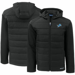 Cutter & Buck Evoke PrimaLoft Hybrid Eco Softshell Recycled Full-Zip Hooded Jacket - Detroit Lions