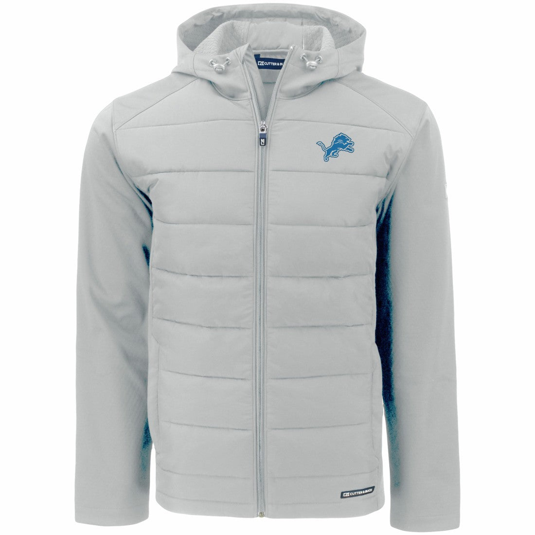 Cutter & Buck Evoke PrimaLoft Hybrid Eco Softshell Recycled Full-Zip Hooded Jacket - Detroit Lions