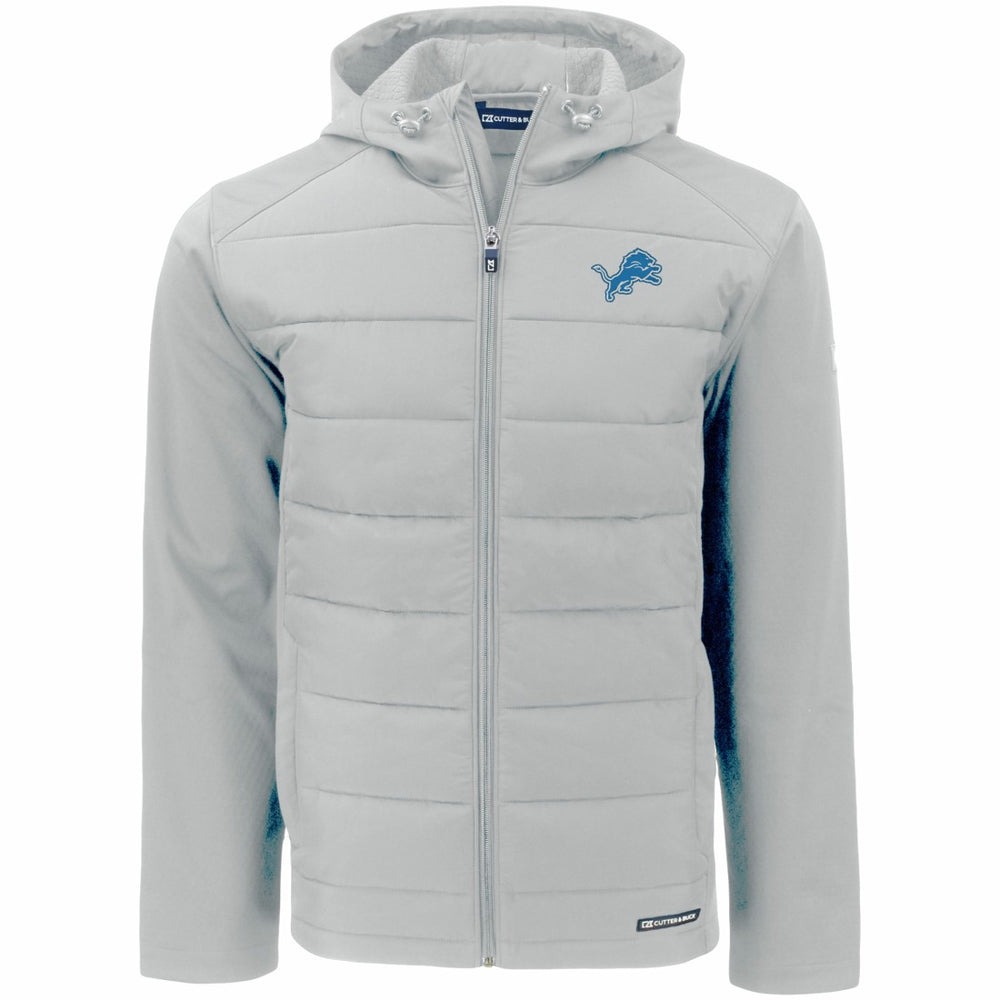 Cutter & Buck Evoke PrimaLoft Hybrid Eco Softshell Recycled Full-Zip Hooded Jacket - Detroit Lions