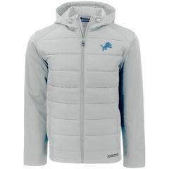 Cutter & Buck Evoke PrimaLoft Hybrid Eco Softshell Recycled Full-Zip Hooded Jacket - Detroit Lions