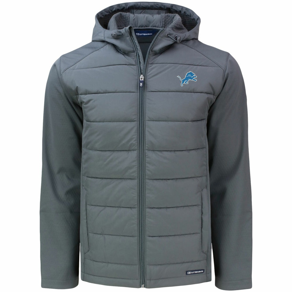 Cutter & Buck Evoke PrimaLoft Hybrid Eco Softshell Recycled Full-Zip Hooded Jacket - Detroit Lions