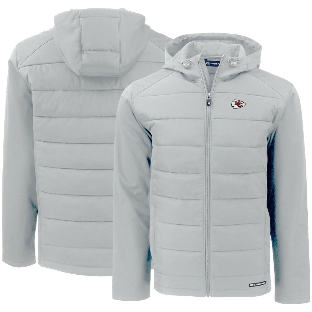 Cutter & Buck Evoke PrimaLoft Hybrid Eco Softshell Recycled Full-Zip Hooded Jacket - Kansas City Chiefs