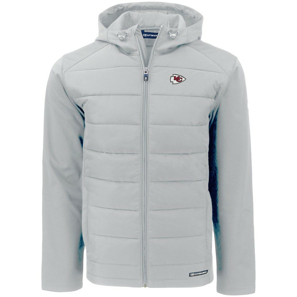 Cutter & Buck Evoke PrimaLoft Hybrid Eco Softshell Recycled Full-Zip Hooded Jacket - Kansas City Chiefs