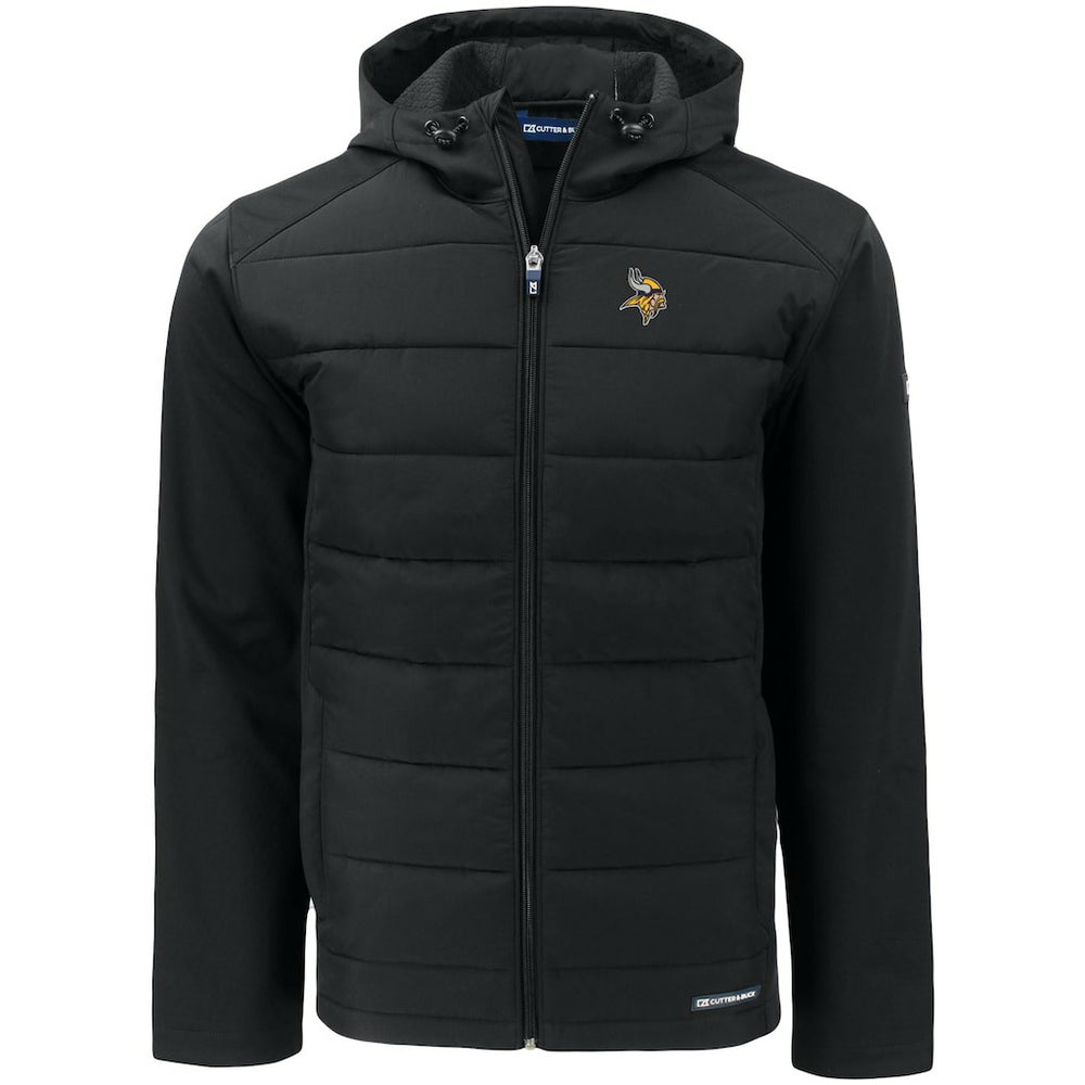 Cutter & Buck Evoke PrimaLoft Hybrid Eco Softshell Recycled Full-Zip Hooded Jacket - Minnesota Vikings