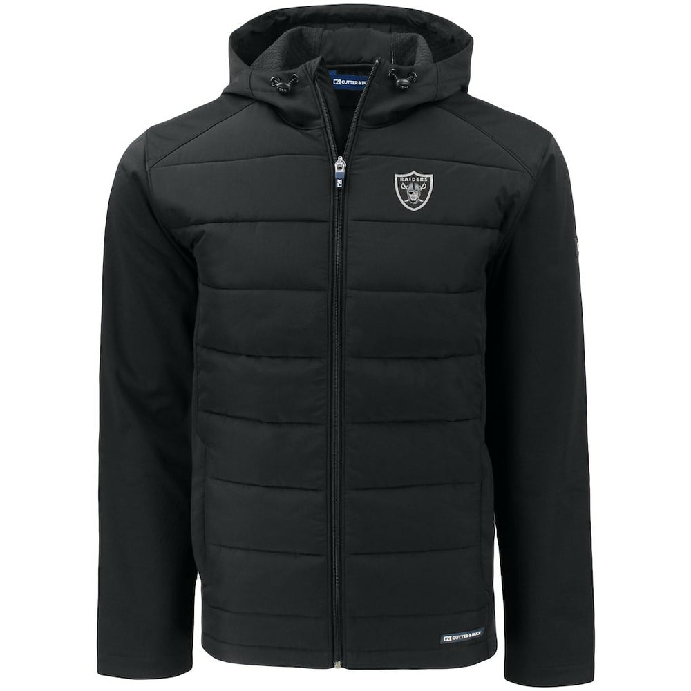 Cutter & Buck Evoke PrimaLoft Hybrid Eco Softshell Recycled Full-Zip Hooded Jacket - Las Vegas Raiders