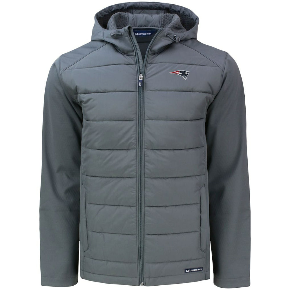 Cutter & Buck Evoke PrimaLoft Hybrid Eco Softshell Recycled Full-Zip Hooded Jacket - New England Patriots