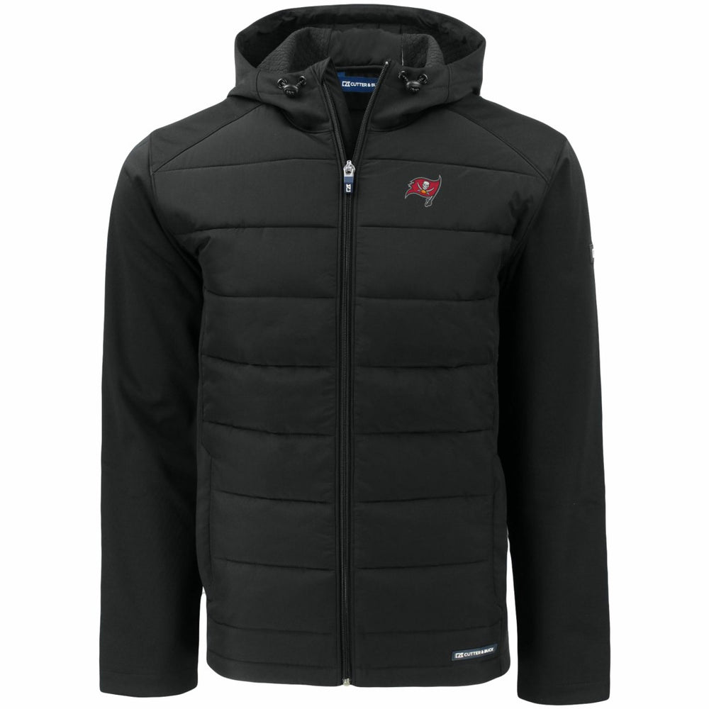 Cutter & Buck Evoke PrimaLoft Hybrid Eco Softshell Recycled Full-Zip Hooded Jacket - Tampa Bay Buccaneers