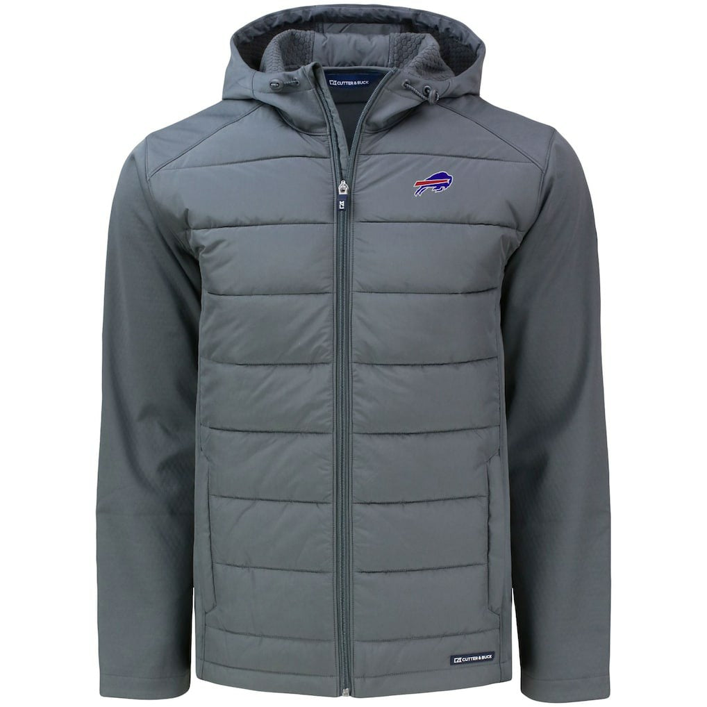 Cutter & Buck Evoke PrimaLoft Hybrid Eco Softshell Recycled Full-Zip Hooded Jacket - Buffalo Bills