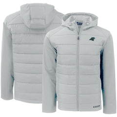 Cutter & Buck Evoke PrimaLoft Hybrid Eco Softshell Recycled Full-Zip Hooded Jacket - Carolina Panthers
