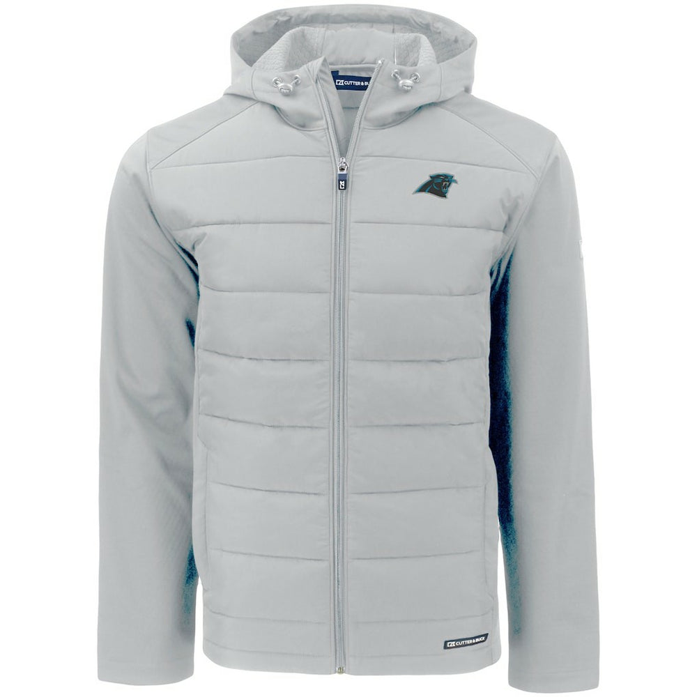 Cutter & Buck Evoke PrimaLoft Hybrid Eco Softshell Recycled Full-Zip Hooded Jacket - Carolina Panthers