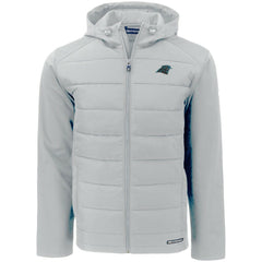 Cutter & Buck Evoke PrimaLoft Hybrid Eco Softshell Recycled Full-Zip Hooded Jacket - Carolina Panthers