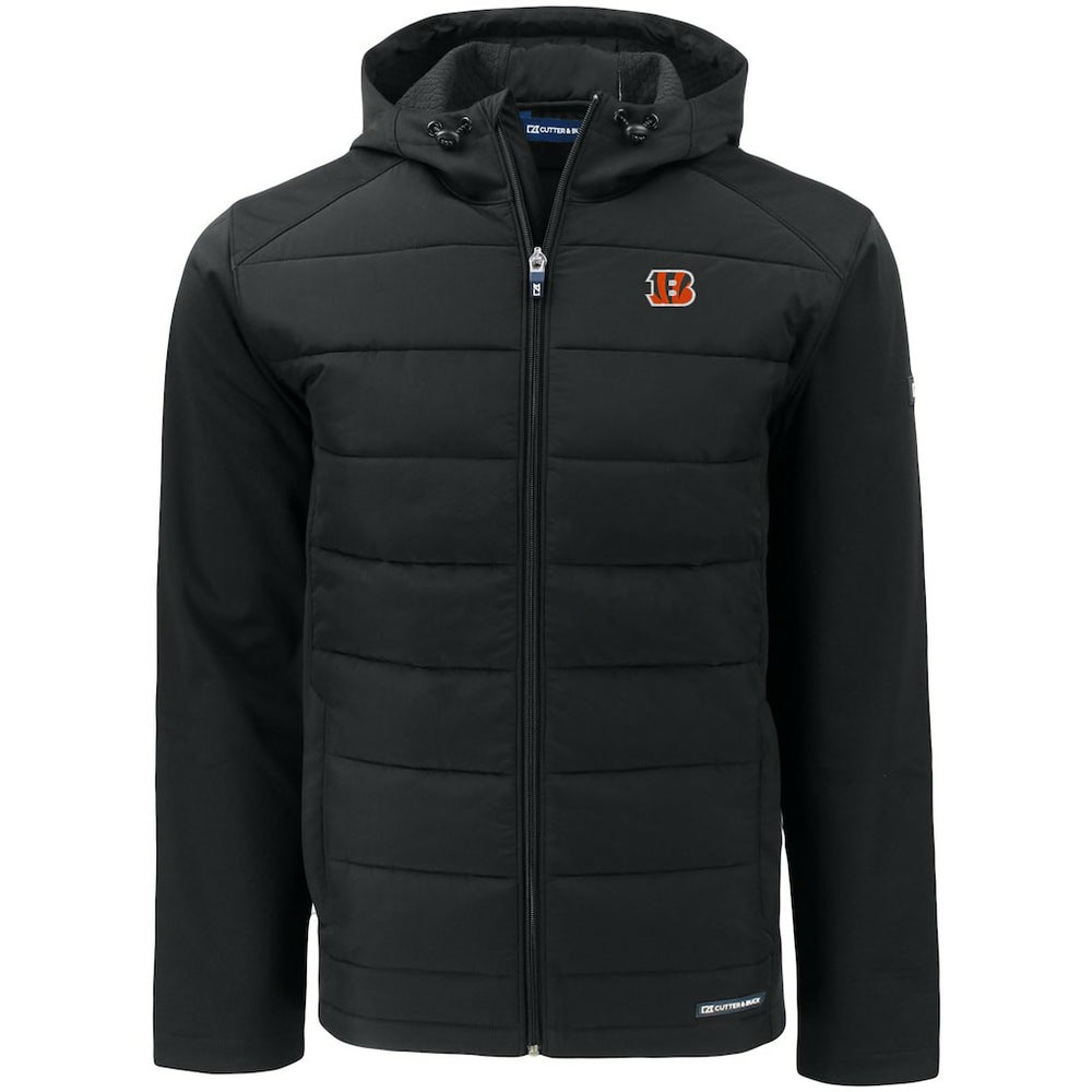 Cutter & Buck Evoke PrimaLoft Hybrid Eco Softshell Recycled Full-Zip Hooded Jacket - Cincinnati Bengals