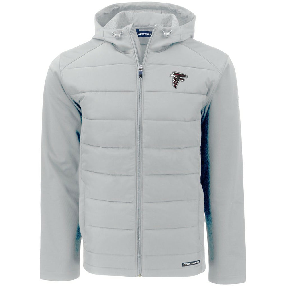 Cutter & Buck Evoke PrimaLoft Hybrid Eco Softshell Recycled Full-Zip Hooded Jacket - Atlanta Falcons
