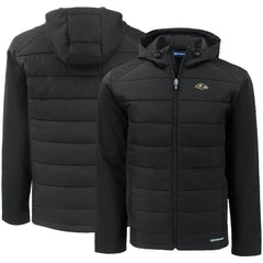 Cutter & Buck Evoke PrimaLoft Hybrid Eco Softshell Recycled Full-Zip Hooded Jacket - Baltimore Ravens