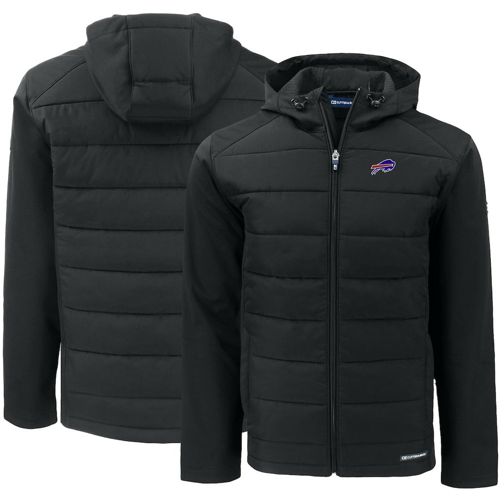 Cutter & Buck Evoke PrimaLoft Hybrid Eco Softshell Recycled Full-Zip Hooded Jacket - Buffalo Bills