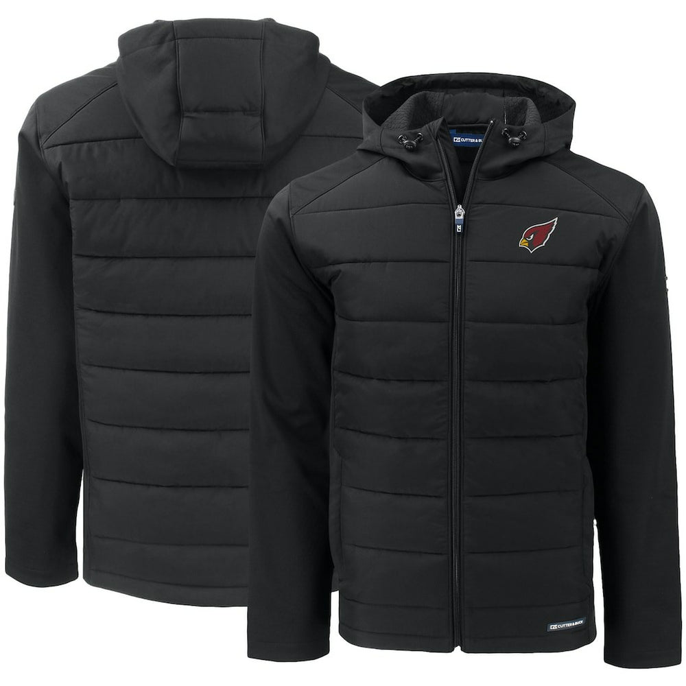 Cutter & Buck Evoke PrimaLoft Hybrid Eco Softshell Recycled Full-Zip Hooded Jacket - Arizona Cardinals