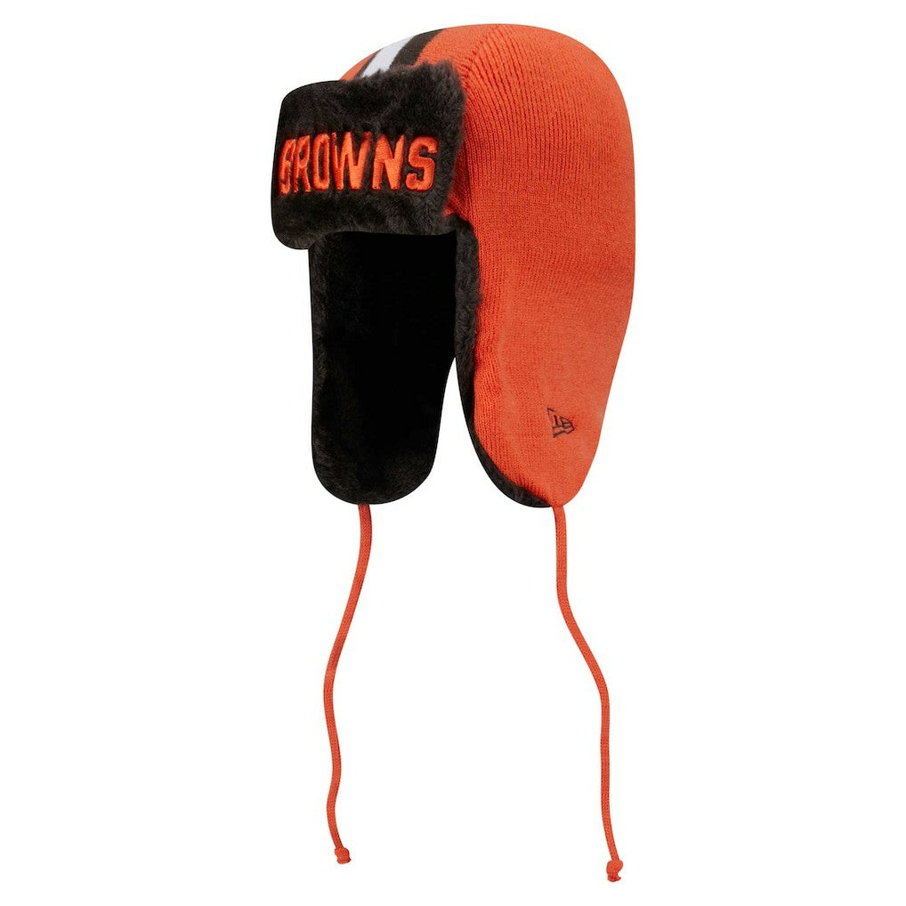 Helmet Head Trapper Knit Hat - Cleveland Browns