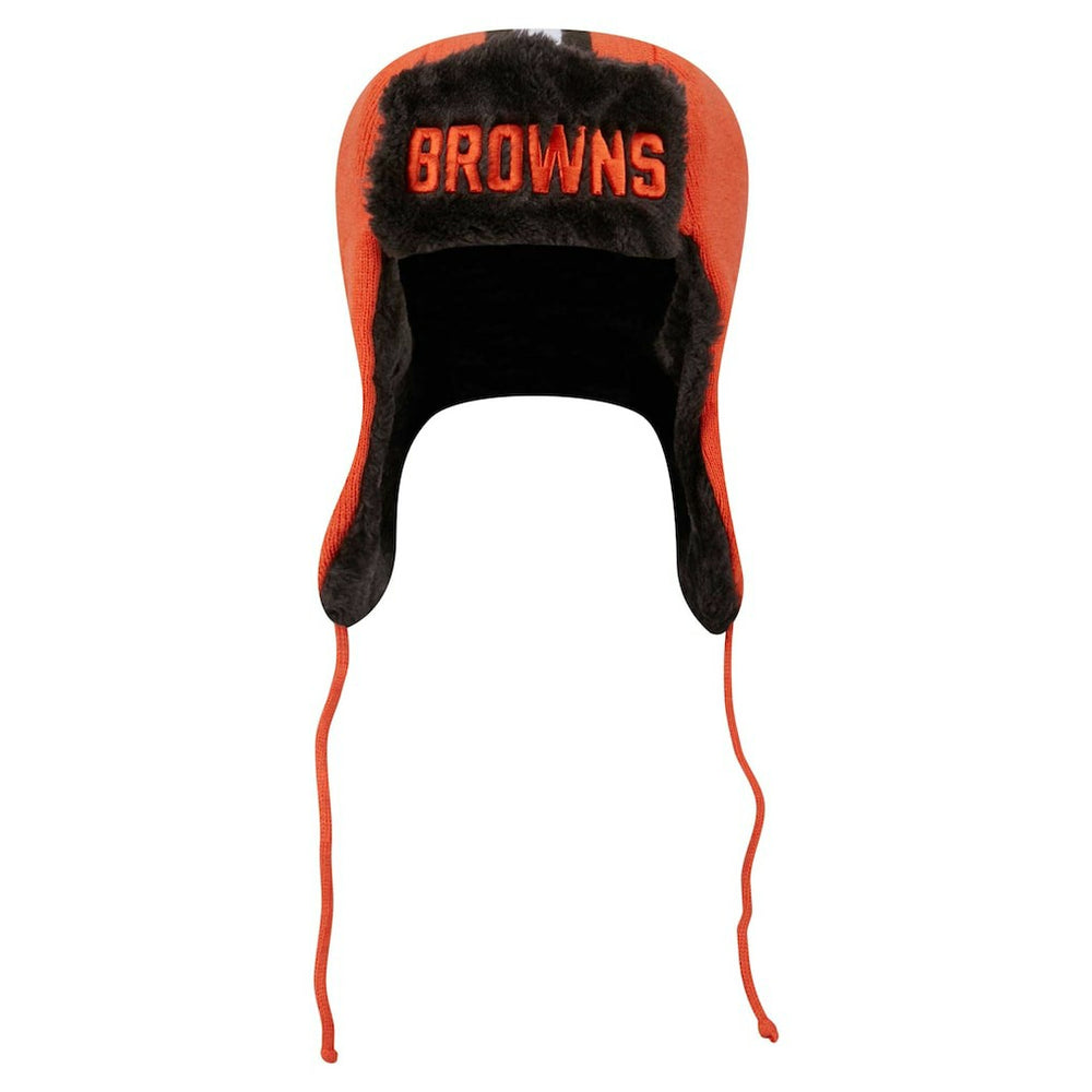 Helmet Head Trapper Knit Hat - Cleveland Browns