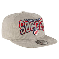 USMNT New Era Corduroy Golfer Adjustable Hat - New Era Gray