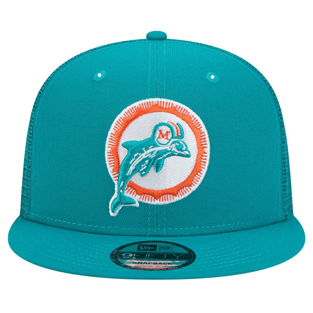 Throwback Main Trucker 9FIFTY Snapback Hat - Miami Dolphins