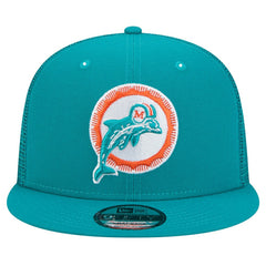 Throwback Main Trucker 9FIFTY Snapback Hat - Miami Dolphins