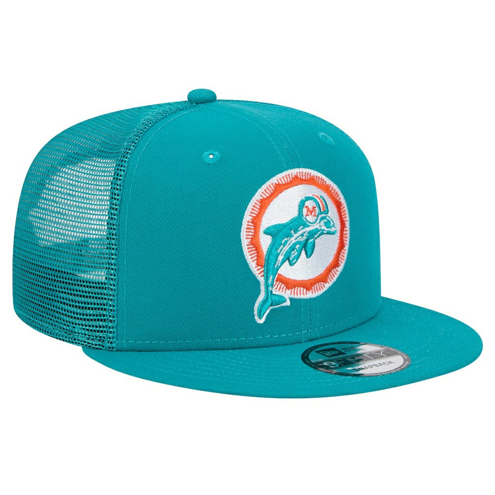 Throwback Main Trucker 9FIFTY Snapback Hat - Miami Dolphins