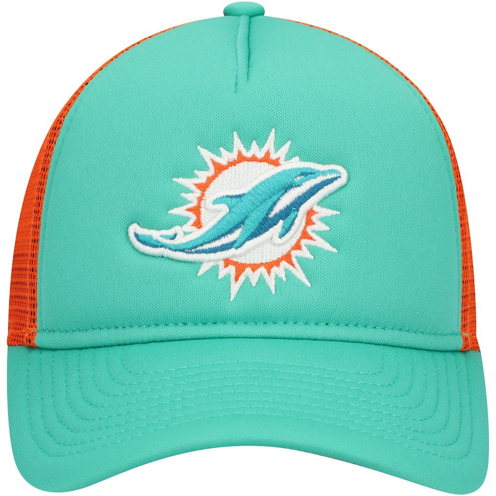 Youth A-Frame 9FORTY Trucker Adjustable Hat - Miami Dolphins