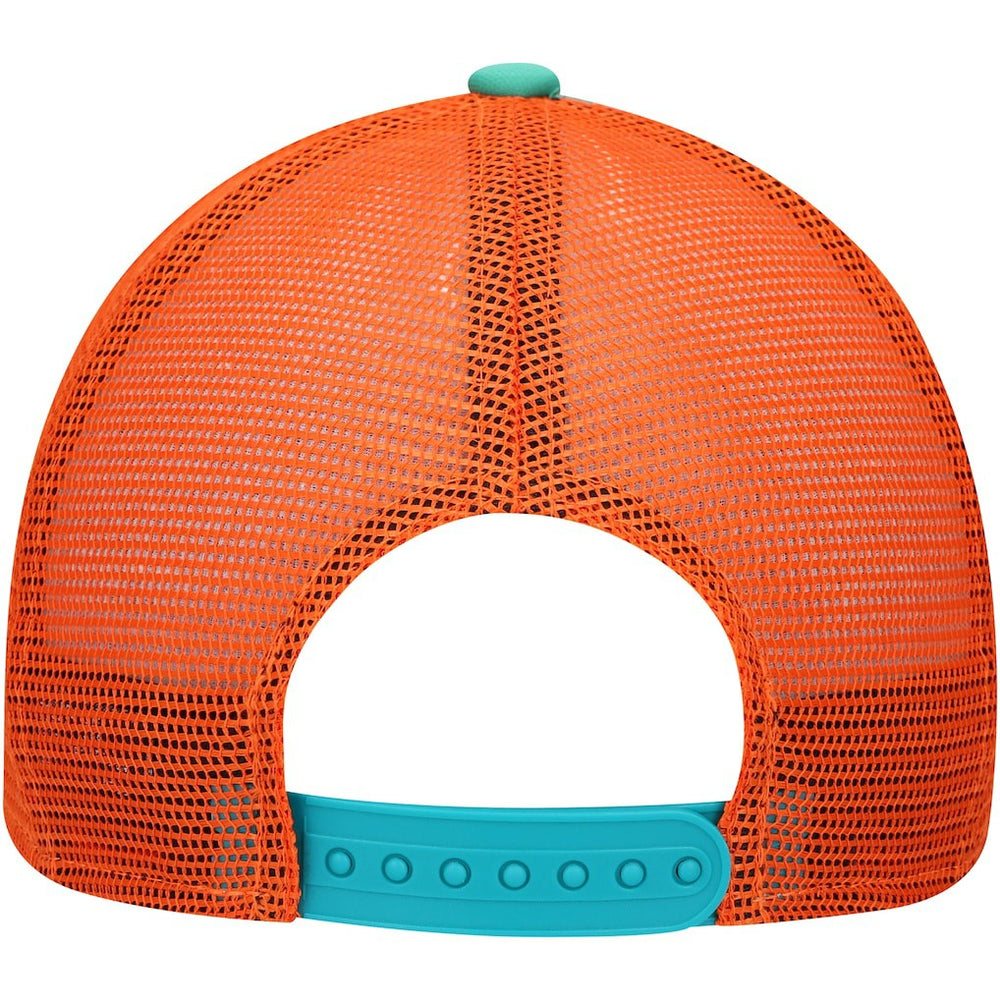 Youth A-Frame 9FORTY Trucker Adjustable Hat - Miami Dolphins