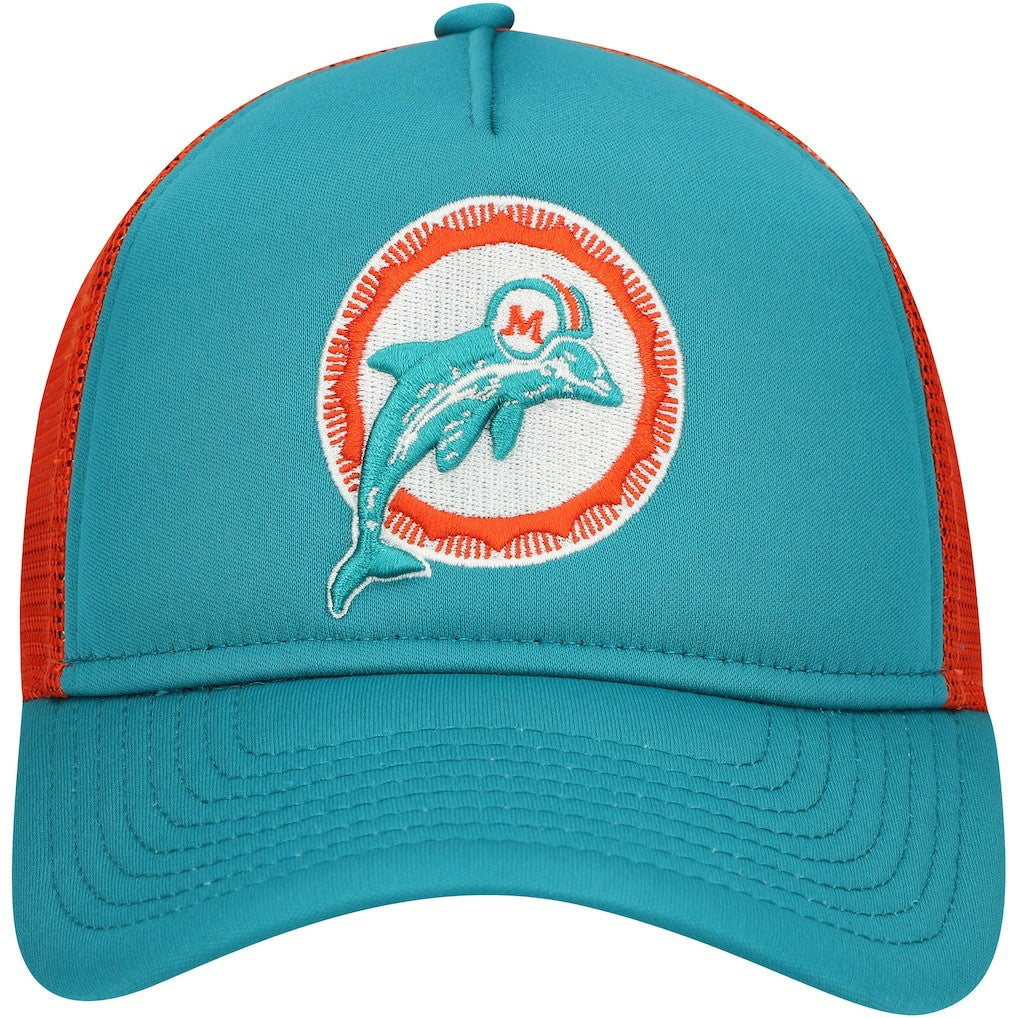 Youth A-Frame 9FORTY Trucker Adjustable Hat - Miami Dolphins