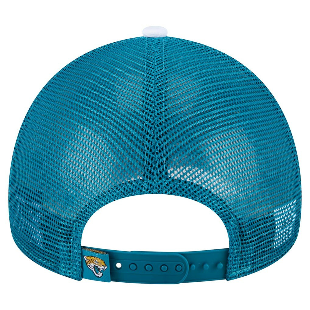 Youth Sport Night Color Block 9FORTY A-Frame Trucker Adjustable Hat - Jacksonville Jaguars