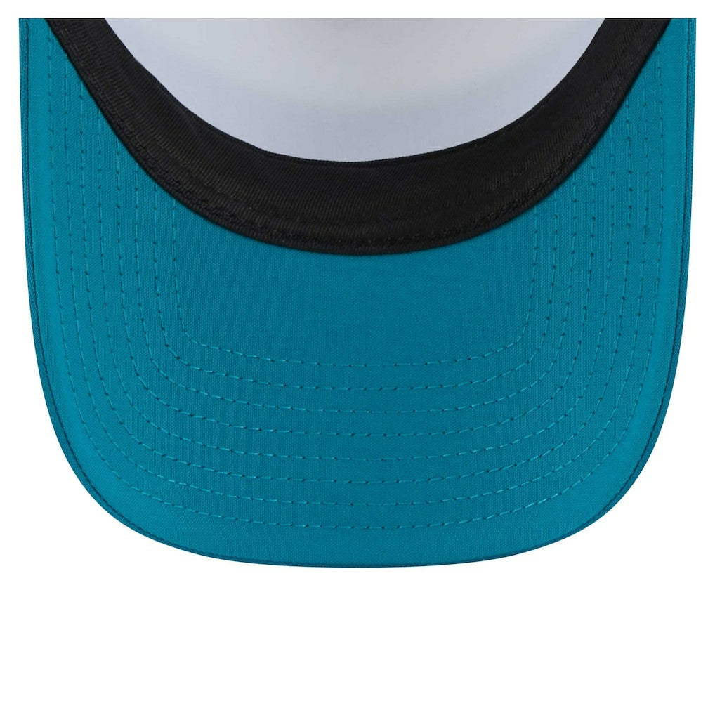 Youth Sport Night Color Block 9FORTY A-Frame Trucker Adjustable Hat - Jacksonville Jaguars