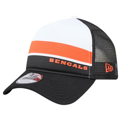 Youth Sport Night Color Block 9FORTY A-Frame Trucker Adjustable Hat - Cincinnati Bengals