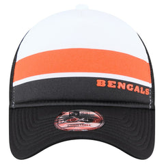 Youth Sport Night Color Block 9FORTY A-Frame Trucker Adjustable Hat - Cincinnati Bengals