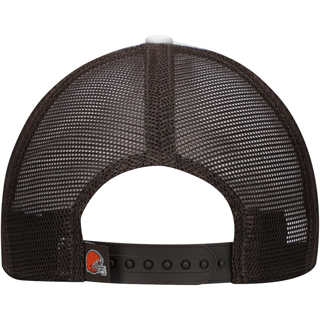 Youth Sport Night Color Block 9FORTY A-Frame Trucker Adjustable Hat - Cleveland Browns