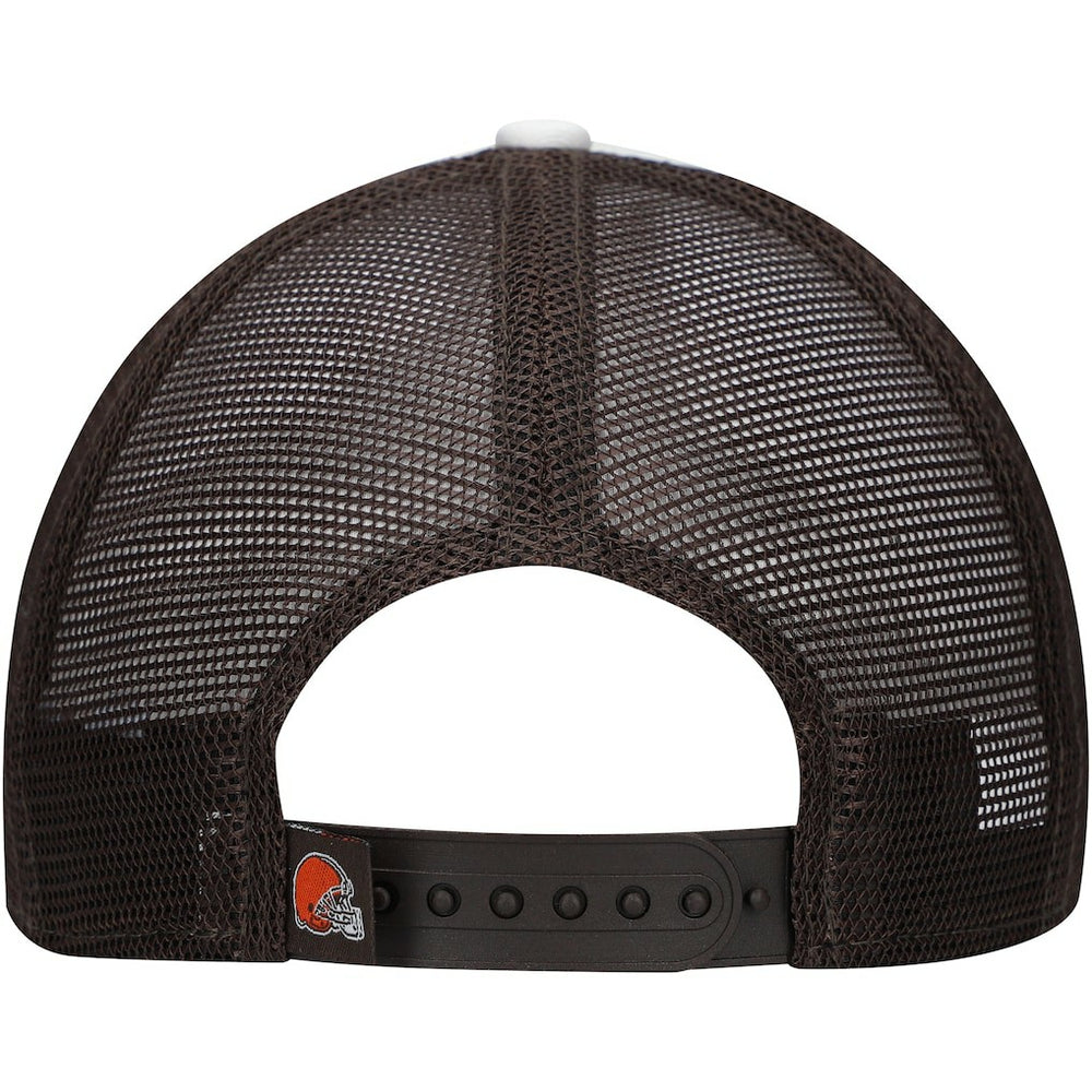 Youth Sport Night Color Block 9FORTY A-Frame Trucker Adjustable Hat - Cleveland Browns