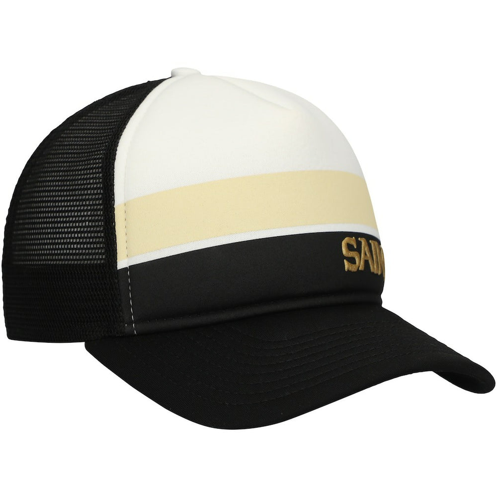 Youth Sport Night Color Block 9FORTY A-Frame Trucker Adjustable Hat - New Orleans Saints
