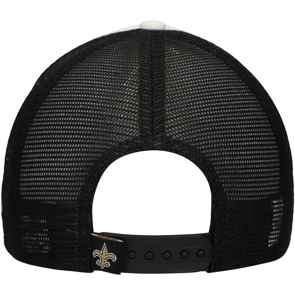 Youth Sport Night Color Block 9FORTY A-Frame Trucker Adjustable Hat - New Orleans Saints